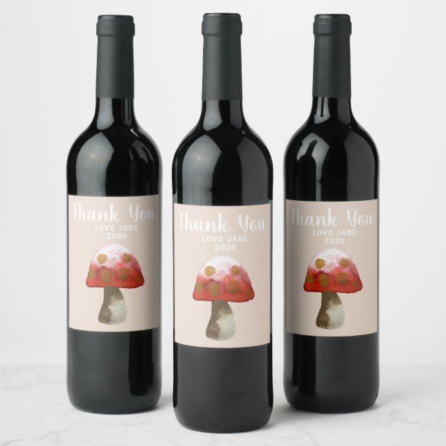 Rótulo De Garrafa De Cerveja Mágica em Toadshroom vermelho (Garrafas)