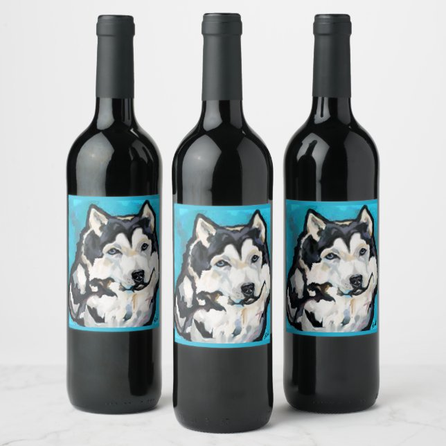 Rótulo De Garrafa De Cerveja Malamute do Alasca (Garrafas)