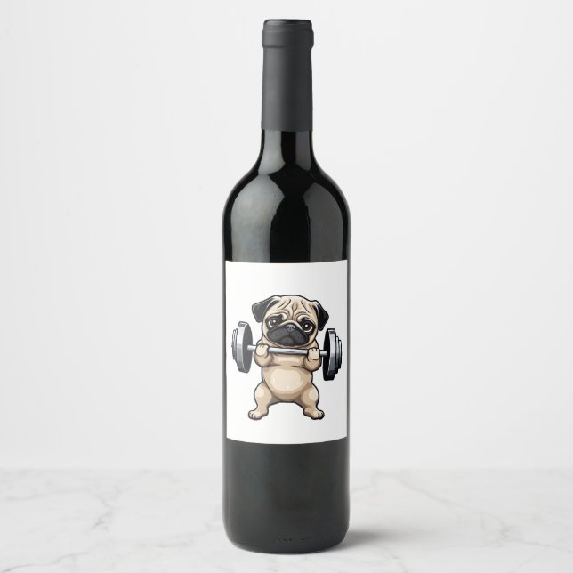 Rótulo De Garrafa De Cerveja Malhação Pug (Frente)