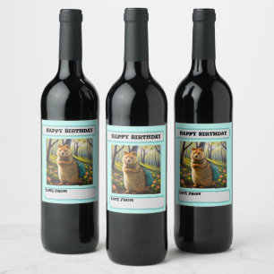 Rótulo De Garrafa De Cerveja Mamãe Meerkat Birthday Comprando, Aniversário