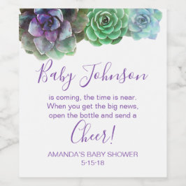 Rótulo De Garrafa De Cerveja Marca de vinho chá de fraldas para Sucultura das A