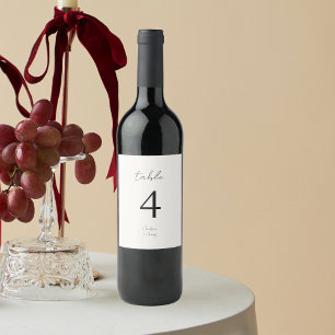 Rótulo De Garrafa De Cerveja Marfim   Casamento Minimalista B&W Chic