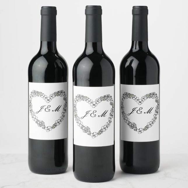 Rótulo De Garrafa De Cerveja  mariage noir et blanc (Garrafas)
