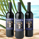 Rótulo De Garrafa De Cerveja Marinho azul branco azul de melhor amigo<br><div class="desc">Um presente para o(s) seu(s) melhor(s) amigo(s) para uma festa de aniversário, Chá de panela, Natal ou evento especial. Texto branco: Amigos para a Vida, escrito com um script de estilo de tendência. Personalize e use sua própria foto e nome Uma cor azul de fundo do marinho. A cor azul...</div>