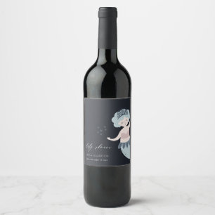 RÓTULO DE GARRAFA DE CERVEJA MARINHO PINK BLUSH BLUE PEQUENO CHÁ DE FRALDAS ME