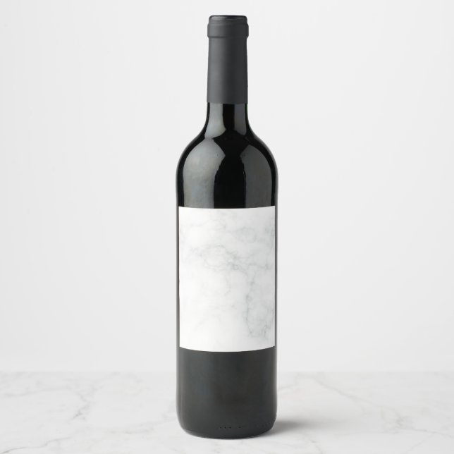 Rótulo De Garrafa De Cerveja Mármore Branco Moderno (Frente)