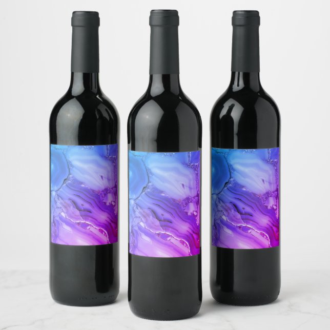 Rótulo De Garrafa De Cerveja Mármore Roxo Exótico (Garrafas)