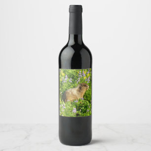 Rótulo De Garrafa De Cerveja Marmot no Monte Rainier Wildflower