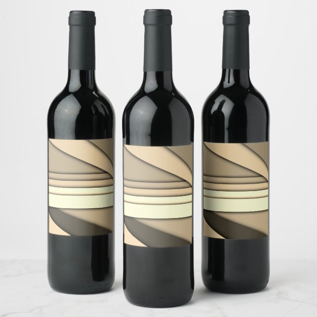 Rótulo De Garrafa De Cerveja Marrom Monocromático Moderno (Garrafas)