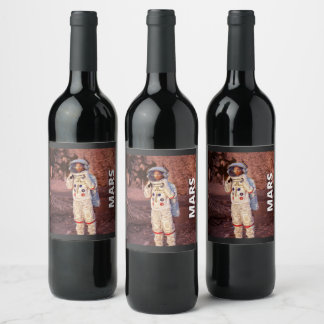 Rótulo De Garrafa De Cerveja Mars Astronaught