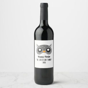 Rótulo De Garrafa De Cerveja máscara de fantasia de coruja de Purim