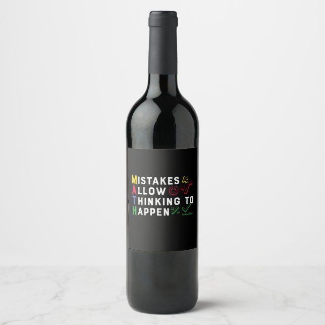 Rótulo De Garrafa De Cerveja Matemática do professor de matemática permite que  (Frente)