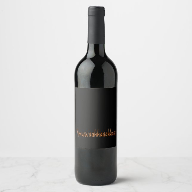 Rótulo De Garrafa De Cerveja Mau Rindo Mmwwaahhaahaaa! Dia das Bruxas (Frente)