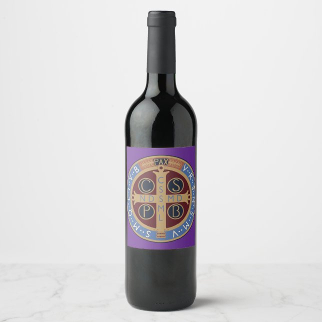 Rótulo De Garrafa De Cerveja Medalha de São Bento (Frente)