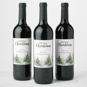 Rótulo De Garrafa De Cerveja Melancia de Natal minimalista