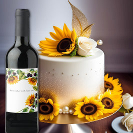 Rótulo De Garrafa De Cerveja Melancias Girassóis e framboesas