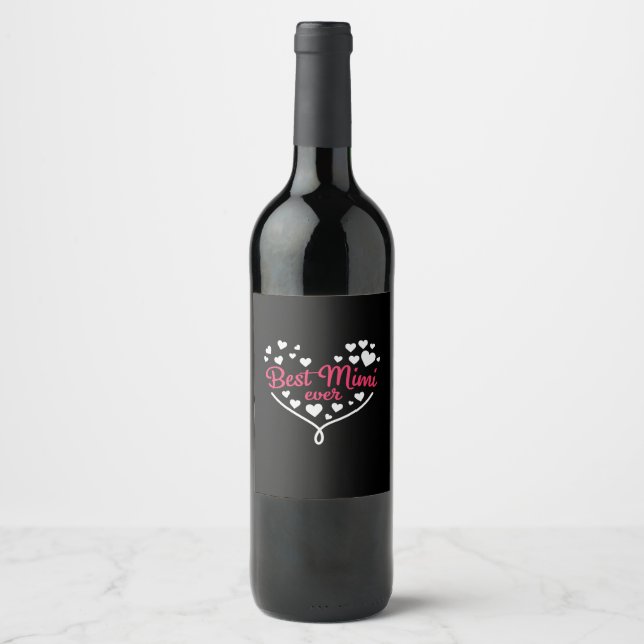 Rótulo De Garrafa De Cerveja Melhor Mimi De Arte Da mamãe (Frente)