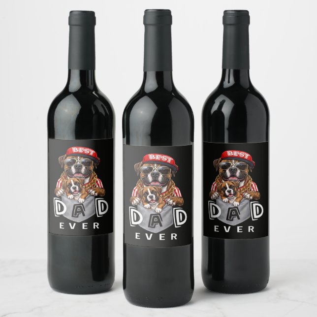 Rótulo De Garrafa De Cerveja Melhor Pai Boxer de Todos os Tempos (Garrafas)