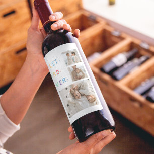 Rótulo De Garrafa De Cerveja Melhor Pai Collage de Foto Colorida Alguma Vez Ofe