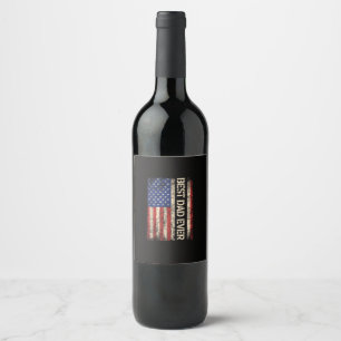 Rótulo De Garrafa De Cerveja Melhor Papai de Todos Presentes da Bandeira Americ
