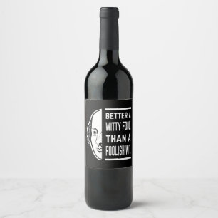 Rótulo De Garrafa De Cerveja Melhor uma citação de Shakespeare Tespian Testemun