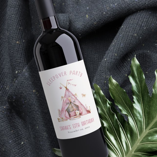 Rótulo De Garrafa De Cerveja Meninas Rosa Tendentes Festa de aniversário Escane (Criador carregado)