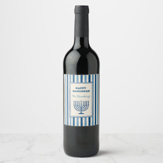 Rótulo De Garrafa De Cerveja Menorá de Hanukkah Listras Custom Moderno 