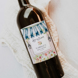 Rótulo De Garrafa De Cerveja Mercado de Flores Love in Bloom Chá de Noiva