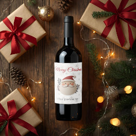 Rótulo De Garrafa De Cerveja Merry Christmas Santa – Personalized Holiday