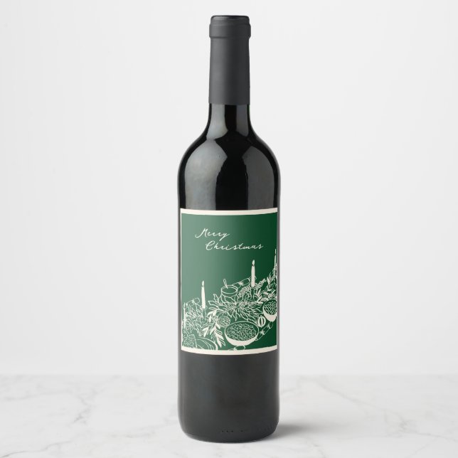 Rótulo De Garrafa De Cerveja Mesa de Natal Personalizada com Design Mínimo de F (Frente)