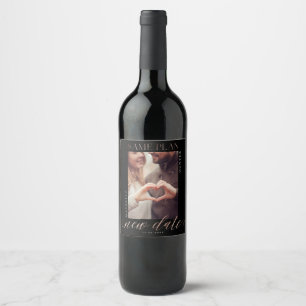 Rótulo De Garrafa De Cerveja Mesmo Plano Nova Data  Foto do Casal de Script Dou