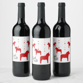 Rótulo De Garrafa De Cerveja Meu Deus! Dala Horse Wine Label