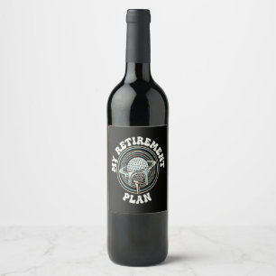 Rótulo De Garrafa De Cerveja Meu Plano de Aposentadoria Golfe Aposentadoria Gol