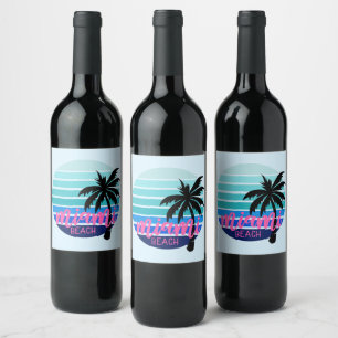 Rótulo De Garrafa De Cerveja Miami Beach