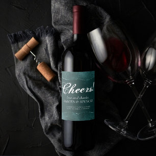 Rótulo De Garrafa De Cerveja Midnight Teal Romance Favor do "Satiny Grunge Da