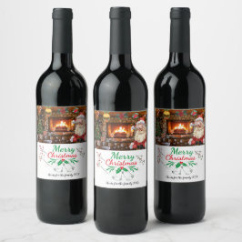 Rótulo De Garrafa De Cerveja Mikitiez classicwhitechristmas light jollyholly