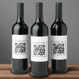 Rótulo De Garrafa De Cerveja Minimalista Código QR Scan Me Negócios