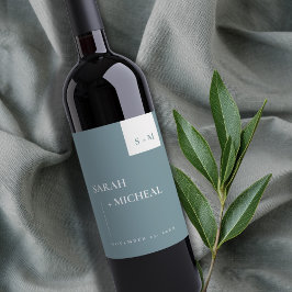 RÓTULO DE GARRAFA DE CERVEJA MÍNIMO ESCÂNDALO CINZA AZUL ESCURO CASAMENTO DE MO