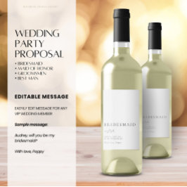 Rótulo De Garrafa De Cerveja Mínimo Laboratório de Vinhos de Proposta Botânica