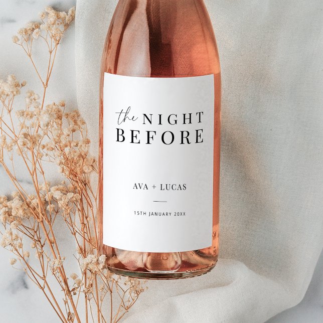 Rótulo De Garrafa De Cerveja Mínimo Na Noite Antes Do Janto De Ensaio (Criador carregado)