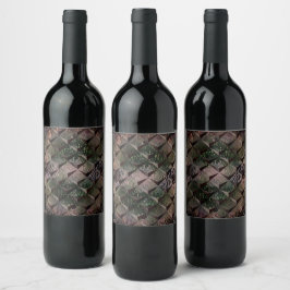 Rótulo De Garrafa De Cerveja Misturar quadrados 3D com vidro martelado de fundo