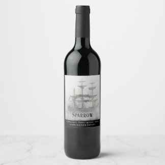 Rótulo De Garrafa De Cerveja Mockup Pirate Ship Custom Wine Labs