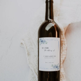 Rótulo De Garrafa De Cerveja Modelo da garrafa de vinho azul