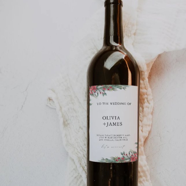 Rótulo De Garrafa De Cerveja Modelo da garrafa de vinho de Natal (Christmas wine bottle label Template)