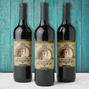 Rótulo De Garrafa De Cerveja Modelo de Fotografia de Aniversário Personalizado