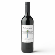 Modelo de rótulo de vinho Delightful Dragonfly