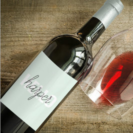 Rótulo De Garrafa De Cerveja Modern Pastel Mint Hello E Você Nome