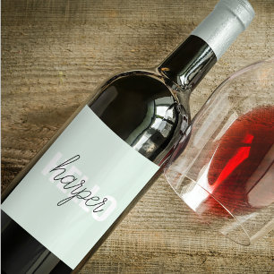 Rótulo De Garrafa De Cerveja Modern Pastel Mint Hello E Você Nome