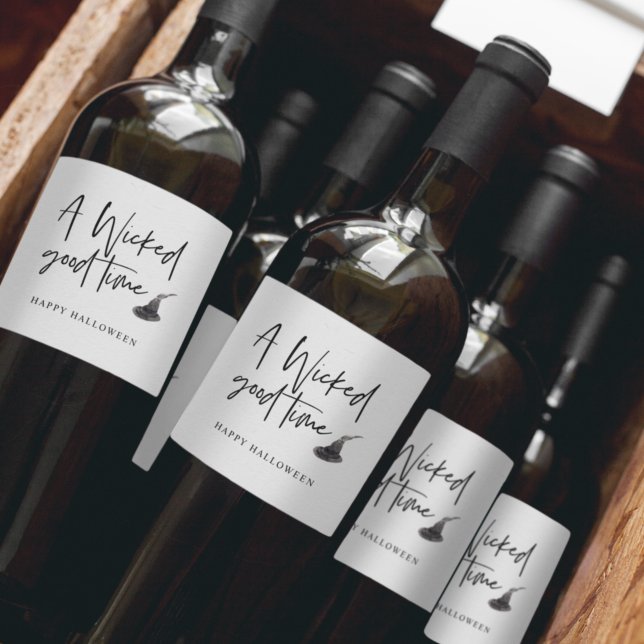 Rótulo De Garrafa De Cerveja Moderna, Uma Boa Citação | Feliz Dia das Bruxas (Criador carregado)