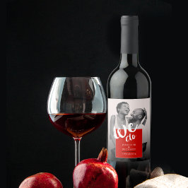 Rótulo De Garrafa De Cerveja Moderno Fazemos Foto De Casamento Do Escovo Branco